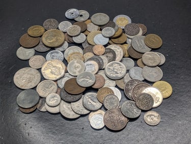 Bag of 1.2 Lbs. of Various Vintage & Modern World Coins