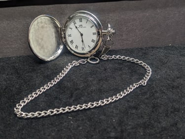 1944 Walking Liberty Half Dollar James Michael Pocket Watch, Not Working - REALLY NEAT PIECE!!