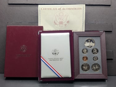 1996 P&S U.S. Mint Prestige Set in OGP w/ COA - Atlanta Olympics Rowing & Soccer Comme