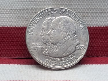 1923-S Monroe-Adams 90% Silver Half Dollar