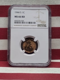 1944-S Lincoln Wheat Cent - NGC MS66 RD