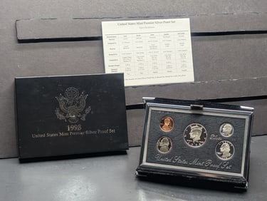 1998-S U.S. Mint Premier Silver Proof Set in OGP w/ COA