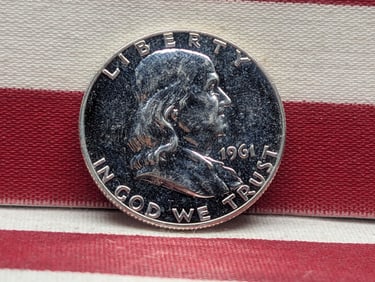 1961 PROOF Franklin Silver Half Dollar