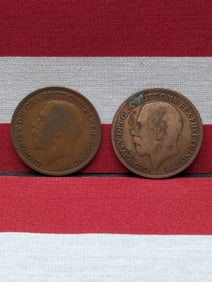 1913 & 1914 Great Britain Large Pennies