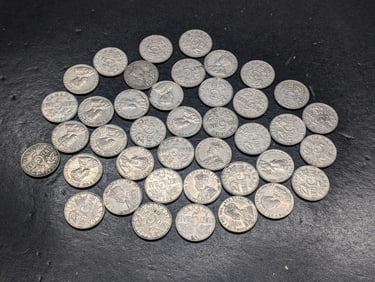 (40) 1933 Canada Nickels, Key Date, All AU & Better
