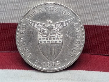 1903-S Philippines One Peso MS, 80% Silver, 20 Gr.