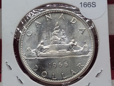 1966 Canada 80% Silver Proof One Dollar, 23.33 Gr.