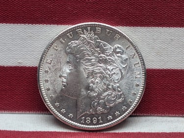 1891-S Morgan Silver Dollar **GEM BU**