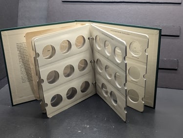 **NO COINS** Littleton Archival Quality Slide Album for Unc/Proof Eisenhower Dollars, 1971-78. Like