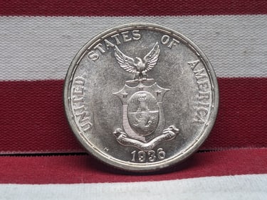 1936 M Philippines One Peso, 90% Silver, 20 Gr.