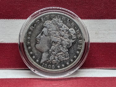 1900-S Morgan Dollar. High grade XF. Tough date