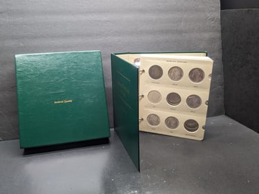 Littleton Coin Album Of Assorted Morgan Dollars, Includes (6) Carson City Morgan Dollars, 1879
