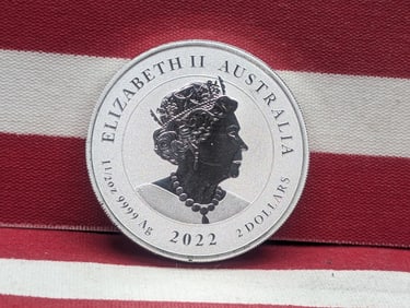 1- 1/2 Oz. .9999 SILVER 2022 Australia $2 Sea Turtle Coin
