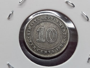 1898 Straits Settlement 10 Cents