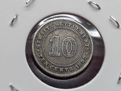 1898 Straits Settlement 10 Cents: 1898 Straits Settlement 10 Cents