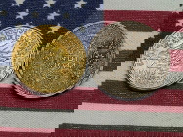 1944 India 1 Silver Rupee & 1962 Cameroun 25 Francs (2 PCS)