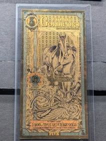 1/200th Troy Oz. 24k PURE GOLD 2022 Wyoming $5.00 Goldback