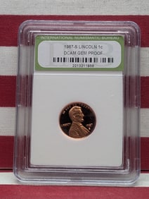 1987-S Lincoln Memorial Cent - Slabbed INB. GEM PROOF DCAM