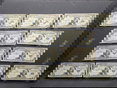 Lot of Ten Various 1935 Series $1.00 Silver Certificates, (4) 1935-D, (5) 1935-D, & (1) 1935-H Tough