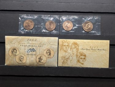 2007 First Spouse Bronze Medal Series - Four Medal Set in OGP w/ COA