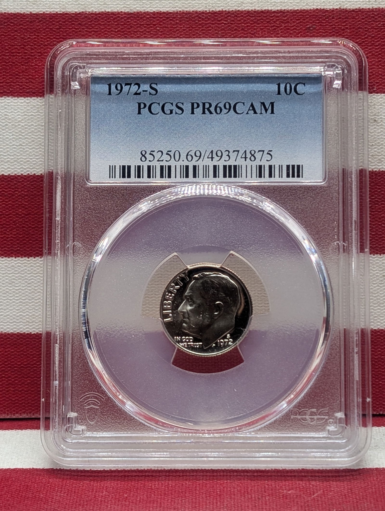 1972-S PROOF Roosevelt Dime - PCGS PR69 DCAM (1 of 4)
