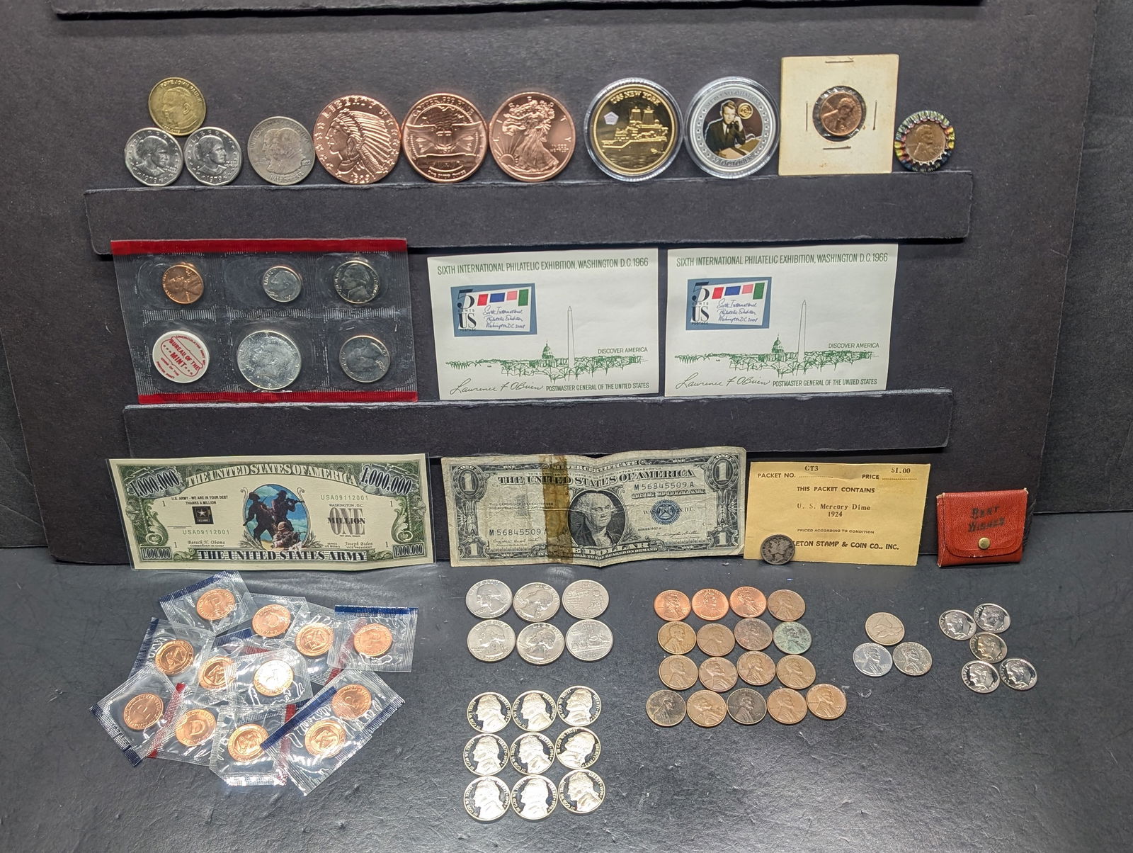 BIG! Grab Bag of Various Vintage & Modern U.S. Coins, Currency & Tokens - Including 1923-S (1 of 17)