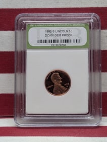1992-S Lincoln Memorial Cent - Slabbed INB. GEM PROOF DCAM