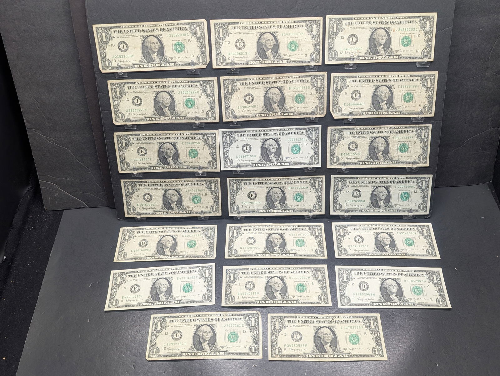 Lot of Twenty 1963 B Series $1.00 Joseph W. Barr Notes (1 of 7)