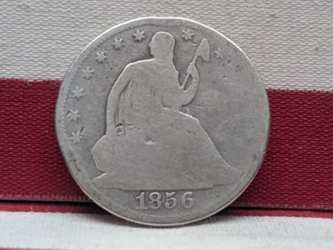 1856 w/ Drapery Seated Liberty Half Dollar