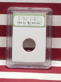 Authentic Gemstone!! Natural Sri Lanka Ruby!! - Slabbed by International Numismatic Bureau