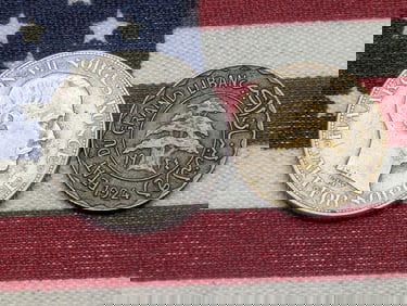 1924 Lebanon 2 Piastres & 1914 Norway 50 Silver Ore (2 PCS)