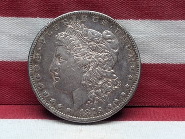 **TONED AU** 1879-S Rev. '78 Morgan Silver Dollar