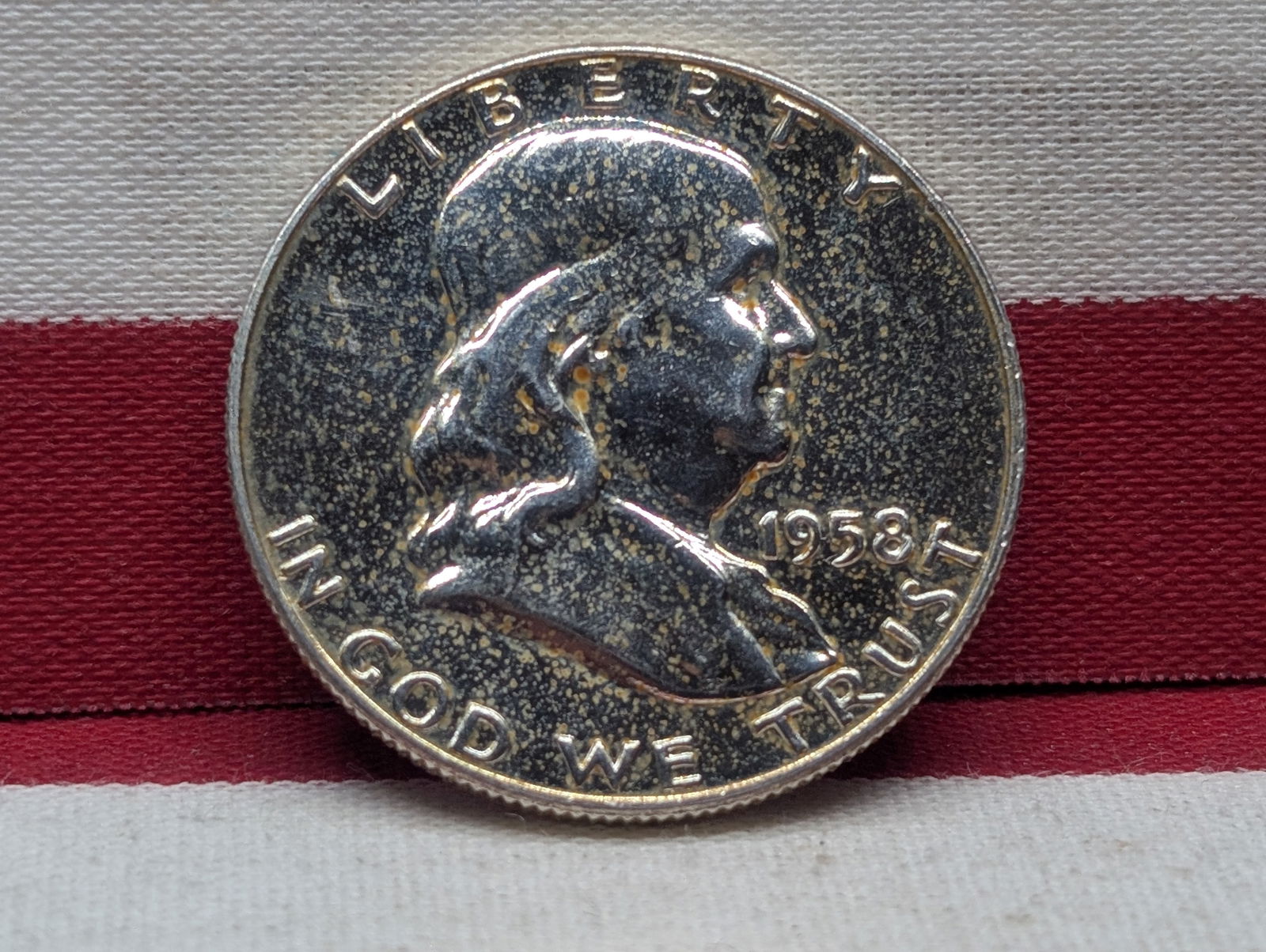 1958 PROOF Franklin Silver Half Dollar (1 of 2)