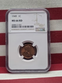 1946 Lincoln Wheat Cent - NGC MS66 RD *NGC Price Guide $110*