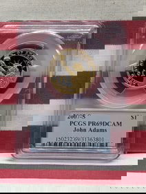 2007-S PROOF John Adams Presidential Dollar - PCGS PR69 DCAM