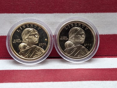 2005-S & 2006-S Sacagawea Proof Dollars