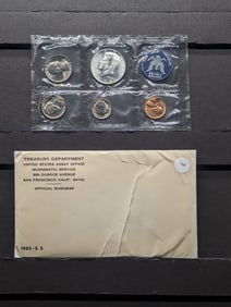 1965 U.S. Special Mint Set In OGP, Flat Pack, w/40% Silver Kennedy Half Dollar