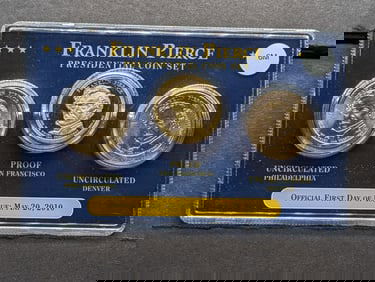 2010 PD&S Franklin Pierce Presidential Coin Set