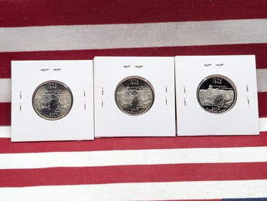 2004 Iowa State Quarter P,D Uncirculated & S Proof Quarter Set