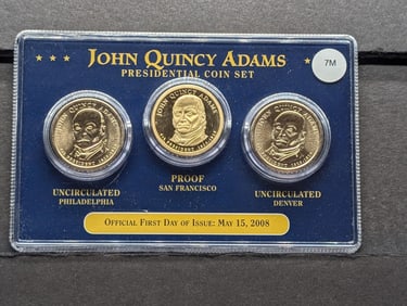 2008 PD&S John Quincy Adams Presidential Coin Set