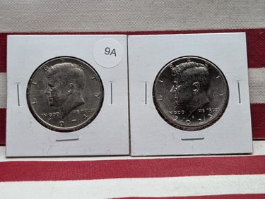 1974-P & 2023-D Kennedy Half Dollars