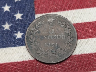 1861M Italy 5 Centesimo