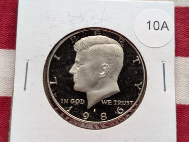 1986-S Kennedy Half Dollar, Clad Proof