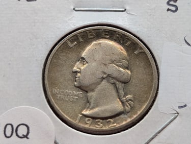 1932-S Key Date Silver Washington Quarter In Xf