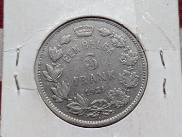 1931 Belgium 5 Francs
