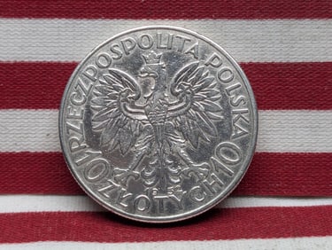 1932 Poland 10 Zlotys Coin