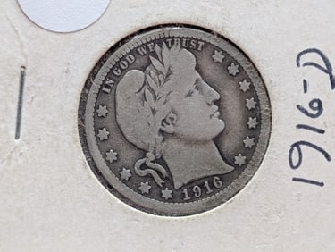 1916-D Barber Quarter