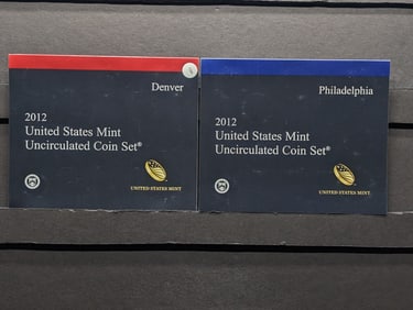 2012 P&D U.S. Uncirculated Coin Set In OGP w/Presidential Dollars, Sacagawea Dollars & ATB Quarters