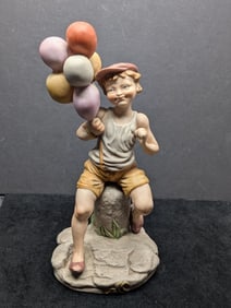 Young Girl w/Balloons Figurine, Alouette By Flambro