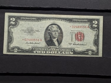 1953 A $2 Red Seal Star U.S. Note